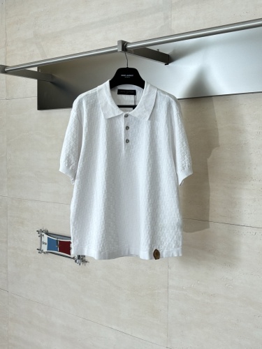 Louis Vuitton 26SS Fashion Checkered Knitted Short Sleeved Polo Shirt