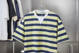 Prada Fashion Logo Printed Stripe Short Sleeve Unisex Casual Versatile T-shirt