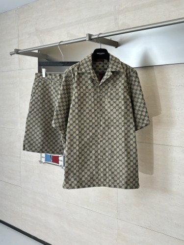 Gucci 26SS New Fashion Full GG Casual Short Sleeved Shirt Set