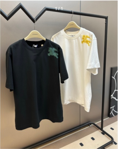Burberry Fashion War Horse Logo Printed Short Sleeve Couple Casual Loose T-shirt