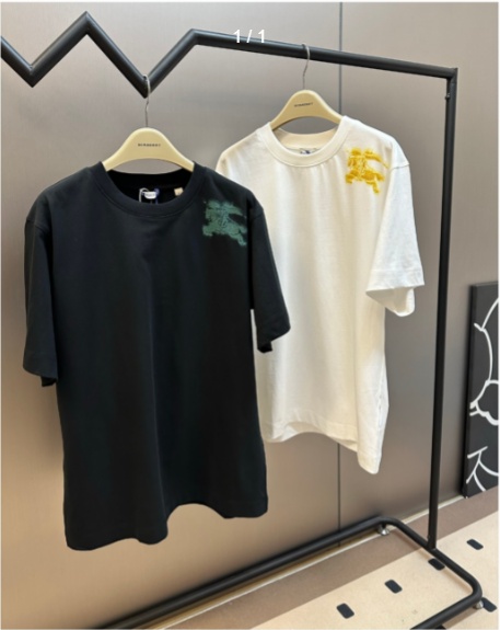 Burberry Fashion War Horse Logo Printed Short Sleeve Couple Casual Loose T-shirt