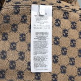 Gucci Classic Full Logo Printed Contrast Splicing Short Sleeve Shirt