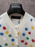 Louis Vuitton Women's Fashion Versatile Full Polka Dot Short Sleeved Cardigan
