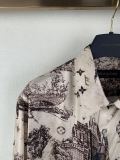 Louis Vuitton 26SS Fashion Full Print Casual Mulberry Silk Long Sleeve Shirt
