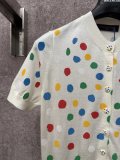 Louis Vuitton Women's Fashion Versatile Full Polka Dot Short Sleeved Cardigan