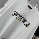 Fendi 26SS Personalized Embroidered Logo T-shirt Unisex Versatile Loose Short Sleeve