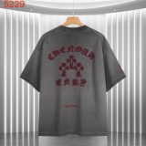 Chrome Hearts 26SS High Street Patchwork Embroidered T-shirt Unisex Versatile Washed Short Sleeve