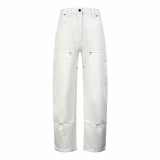 Prada Classic Fashion Leather Triangle Logo Work Pants Couple Versatile Wide Leg Pants