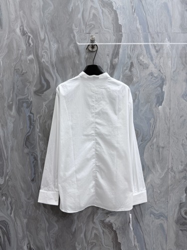 Dior Women's Fashion Embroidered Casual Long Sleeve Bow Shirt