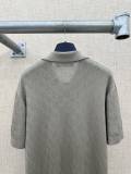 Louis Vuitton Fashion Mesh Hollow Logo Knitted Short Sleeve