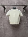 Dior Women Fashion Versatile Embroidered Floral Cashmere Short Sleeve Knitted Sweater