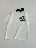 Louis Vuitton Fashion Embroidered Round Neck Short Sleeve Couple Casual Loose T-shirt