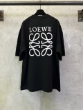 Loewe Fashion Embroidered Golden Toad Logo T-shirt Unisex Casual Versatile Short Sleeve