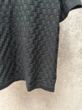 Louis Vuitton 26SS Fashion Embroidered Logo Checkerboard Knitted Polo Shirt