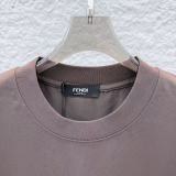 Fendi 26SS Fashion 3D Stereoscopic Logo Printed T-shirt Unisex Casual Loose Short Sleeve