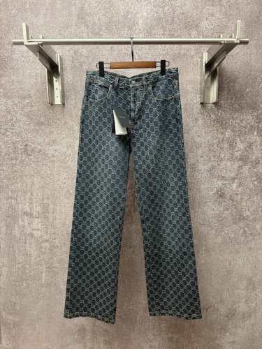 Gucci 26SS Fashion Full GG Casual Versatile Jeans