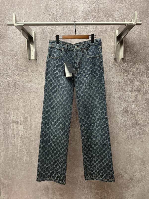 Gucci 26SS Fashion Full GG Casual Versatile Jeans