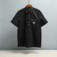 Fendi Unisex Fashion Logo Printed Zipper Pocket Short Sleeve Shirt