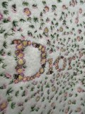 Dior Women Fashion Versatile Embroidered Floral Cashmere Short Sleeve Knitted Sweater