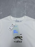 Burberry Fashion Embroidered Flower Warrior Horse Short Sleeve Women's Casual Round Neck T-shirt