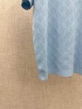 Louis Vuitton Fashion Mesh Hollow Logo Knitted Short Sleeve