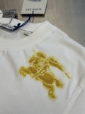 Burberry Fashion War Horse Logo Printed Short Sleeve Couple Casual Loose T-shirt