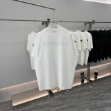 Balenciaga 26SS Simple Embroidered Logo T-shirt Unisex Versatile Loose Short Sleeve