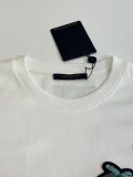 Louis Vuitton Fashion Embroidered Round Neck Short Sleeve Couple Casual Loose T-shirt
