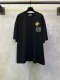 Loewe Fashion Embroidered Golden Toad Logo T-shirt Unisex Casual Versatile Short Sleeve
