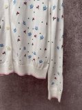 Dior Women's Fashion Embroidered Peace Dove Flower Casual Knitted Cardigan