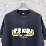 Fendi 26SS Fashion 3D Stereoscopic Logo Printed T-shirt Unisex Casual Loose Short Sleeve