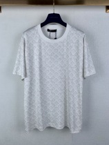Louis Vuitton 26SS Classic Logo Printed Short Sleeve Couple Casual Round Neck T-shirt