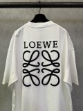 Loewe Fashion Embroidered Golden Toad Logo T-shirt Unisex Casual Versatile Short Sleeve