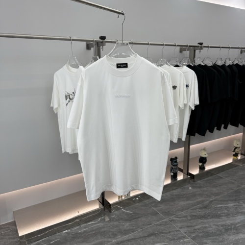 Balenciaga 26SS Simple Embroidered Logo T-shirt Unisex Versatile Loose Short Sleeve