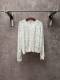 Dior Women's Fashion Embroidered Peace Dove Flower Casual Knitted Cardigan