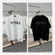 Fendi 26SS Personalized Embroidered Logo T-shirt Unisex Versatile Loose Short Sleeve