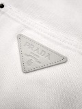 Prada Classic Fashion Leather Triangle Logo Work Pants Couple Versatile Wide Leg Pants