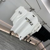 Fendi 26SS Personalized Embroidered Logo T-shirt Unisex Versatile Loose Short Sleeve