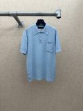 Louis Vuitton Fashion Mesh Hollow Logo Knitted Short Sleeve