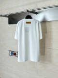 Louis Vuitton Fashion Embroidered Round Neck Short Sleeve Couple Casual Loose T-shirt