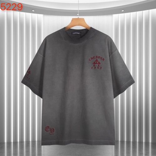 Chrome Hearts 26SS High Street Patchwork Embroidered T-shirt Unisex Versatile Washed Short Sleeve