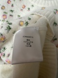 Dior Women Fashion Versatile Embroidered Floral Cashmere Short Sleeve Knitted Sweater