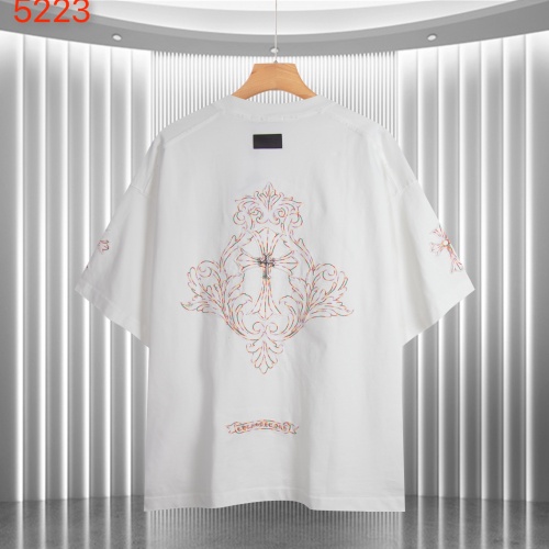 Chrome Hearts 26SS High Street Patchwork Embroidered T-shirt Unisex Versatile Washed Short Sleeve