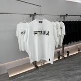 Fendi 26SS Personalized Embroidered Logo T-shirt Unisex Versatile Loose Short Sleeve
