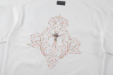 Chrome Hearts 26SS High Street Patchwork Embroidered T-shirt Unisex Versatile Washed Short Sleeve
