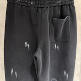 Chrome Hearts Fashion Inked Leather Cross Pants Couple Versatile Casual Pants