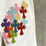 Chrome Hearts Fashion Colorful Cross Casual Parachute Pants