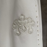 Chrome Hearts Fashion Leather Cross Pearl Side Guard Pants Couple Versatile Casual Pants