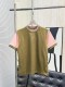 Loewe New Women's Fashion Embroidered Logo Casual Splicing Short Sleeve T-shirt