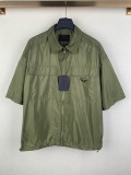 Prada Classic Triangle Logo Regenerated Nylon Short Sleeve Shirt